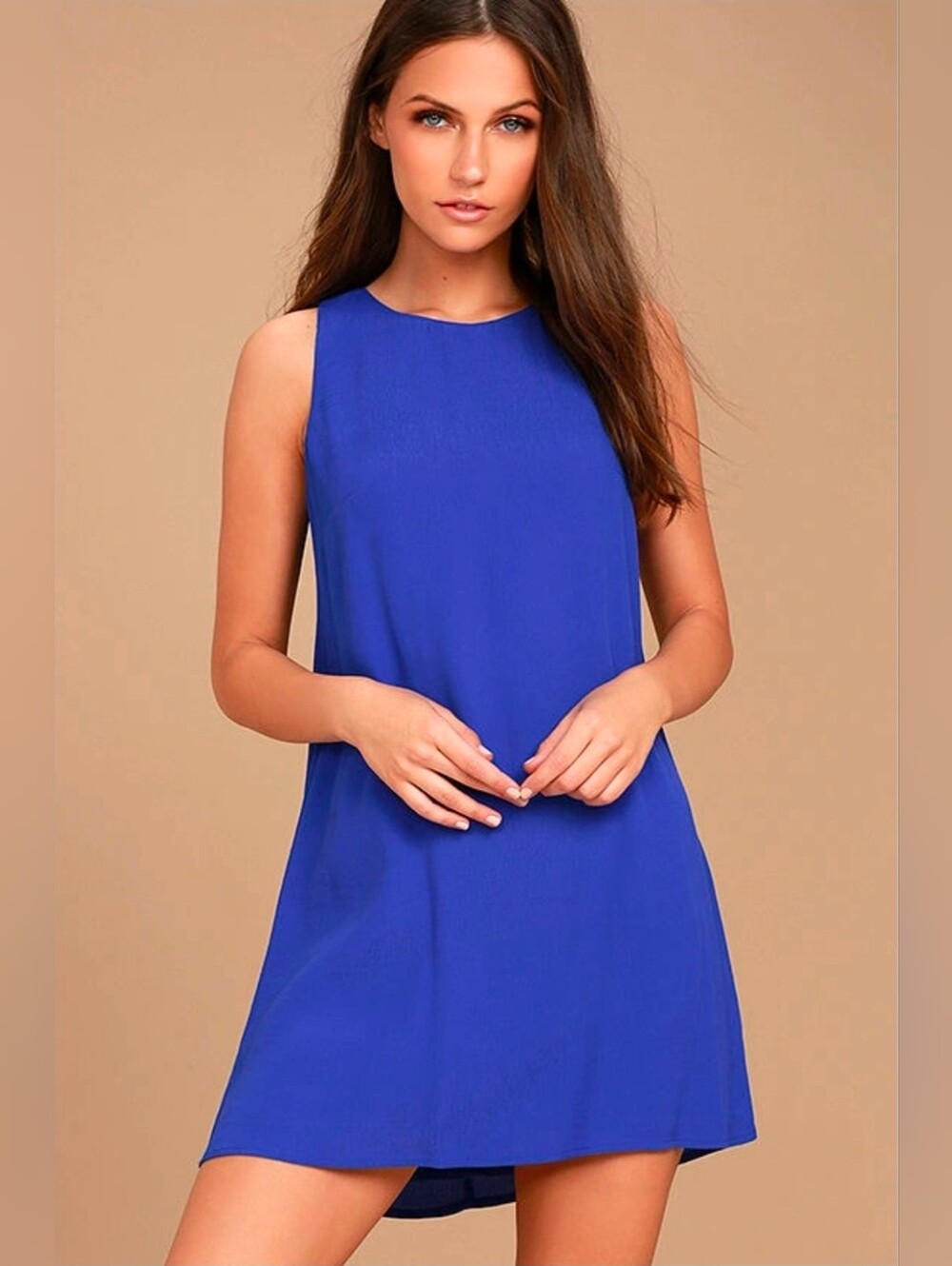 Lulu's Cobalt Blue Sassy Sweeetheart Sleeveless Shift Dress Size XS